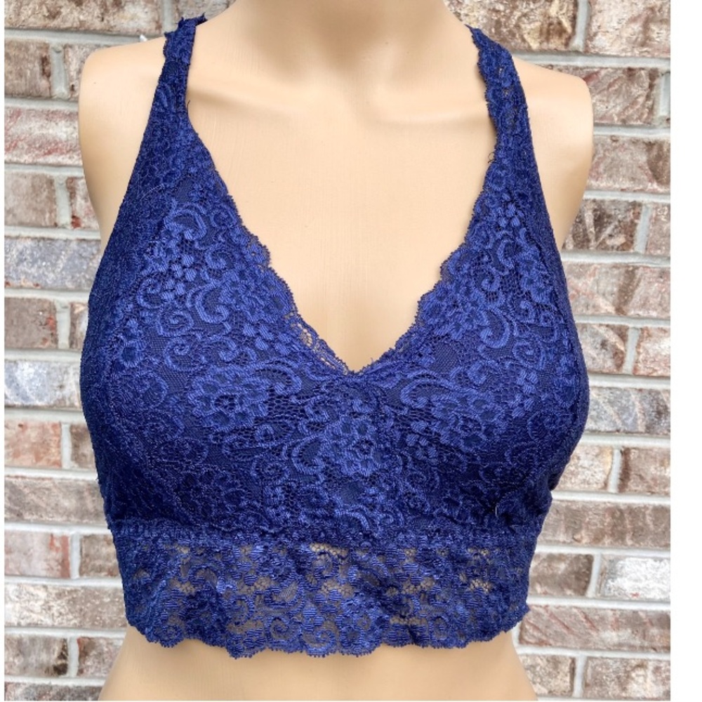 Navy Blue Lace Bralette